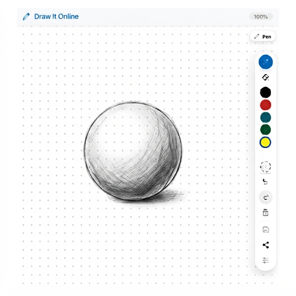Ball with shading drawing tutorial