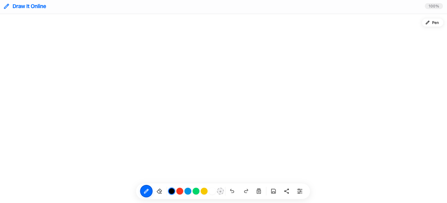 Draw It Online app interface showing a painting tool in a browser