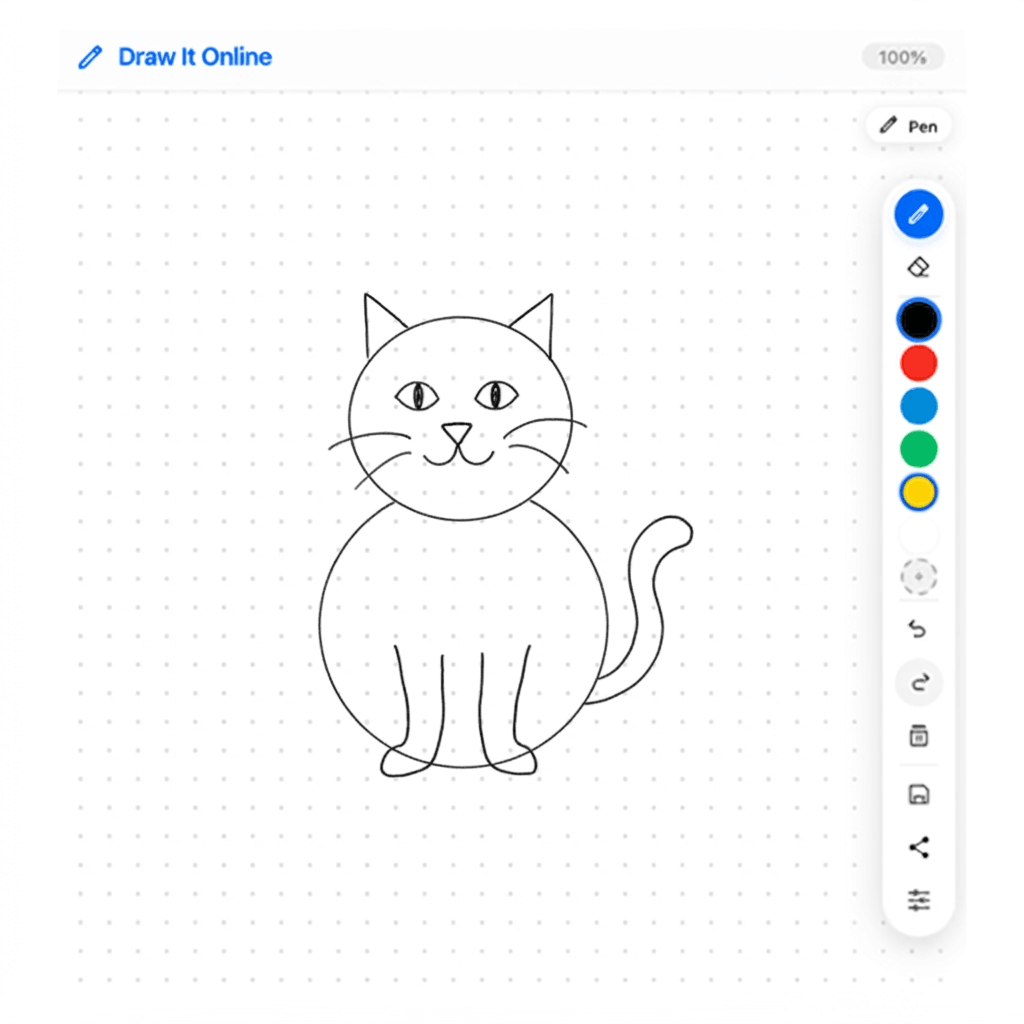 Simple cat drawing tutorial