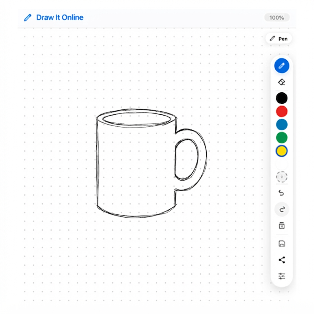 Coffee mug drawing tutorial
