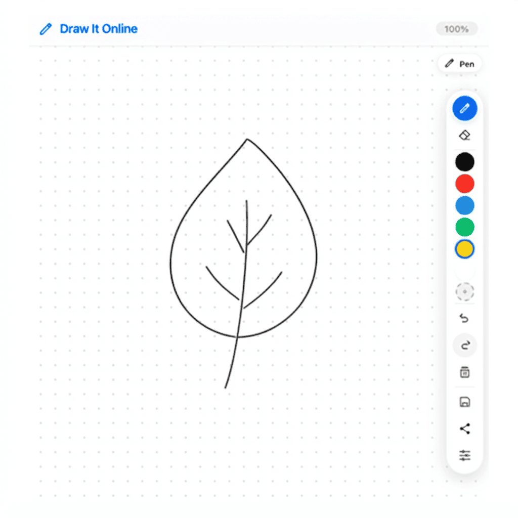 Simple leaf drawing tutorial
