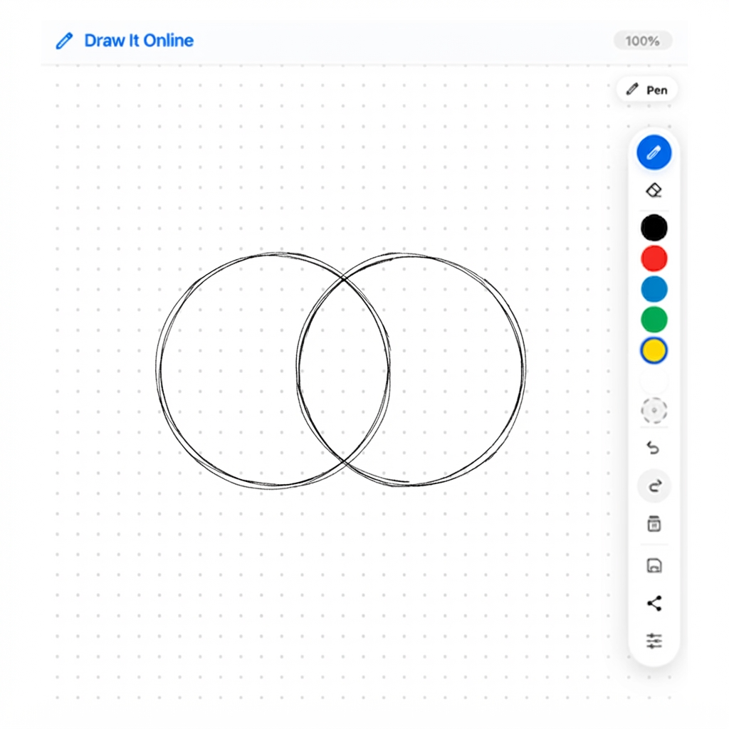 Overlapping circles drawing practice