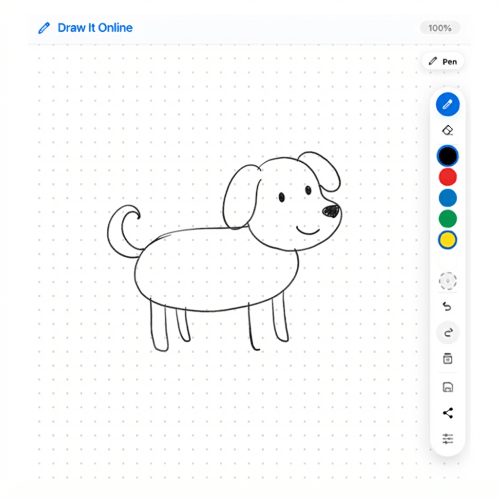Simple dog drawing tutorial