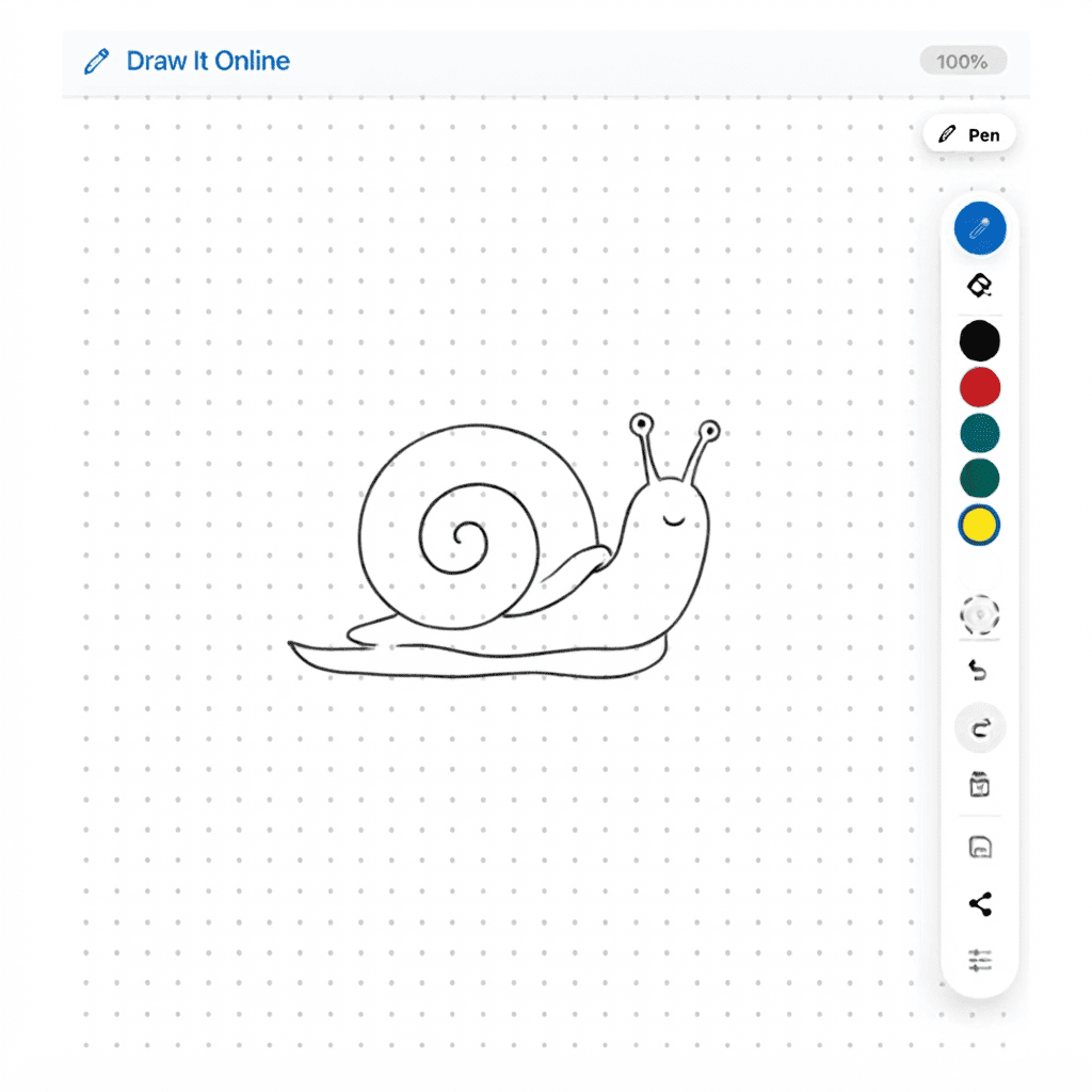 Simple snail drawing tutorial