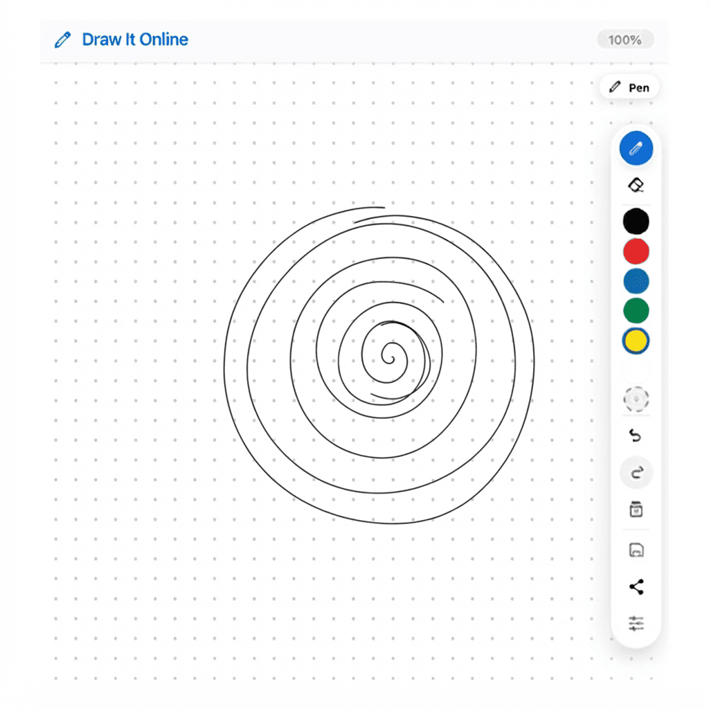 Spiral drawing practice