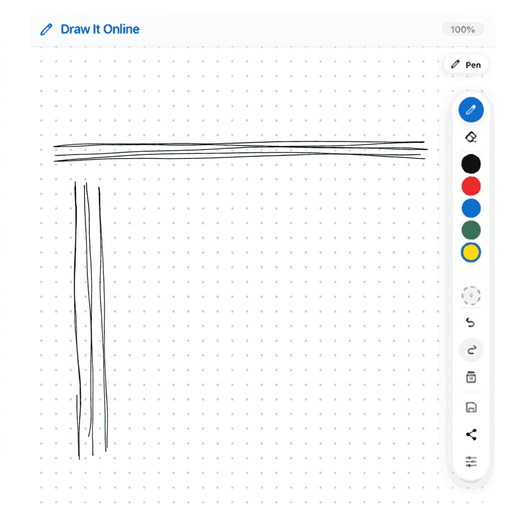 Straight line drawing practice