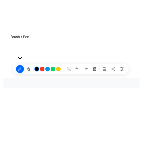 Brush tool highlighted on the toolbar