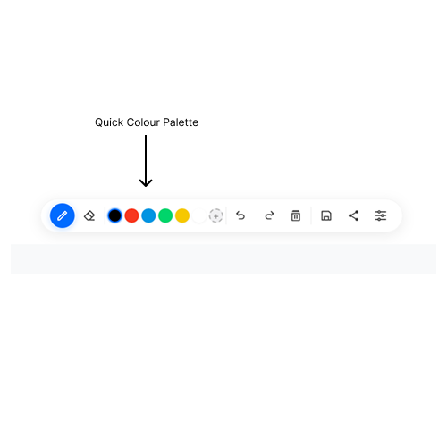 Quick colour palette on the toolbar