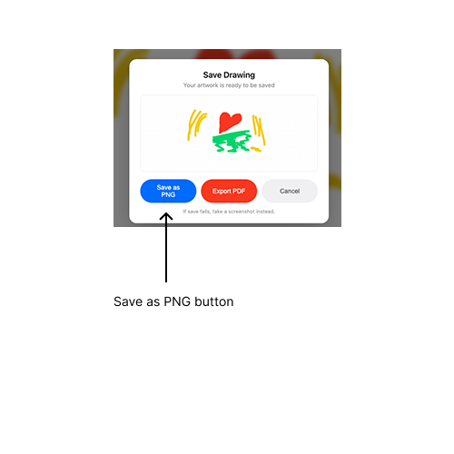 Save as PNG button in the download preview